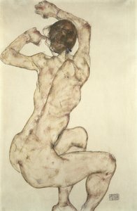 Um nu agachado, 1915