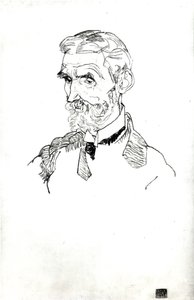 Um retrato do sogro do artista, Johann Harms, 1915 de Egon Schiele