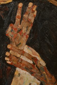 O poeta (óleo sobre tela) de Egon Schiele