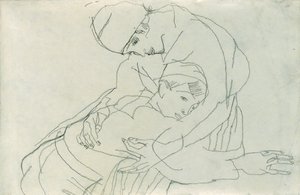 Abraço, 1914 de Egon Schiele