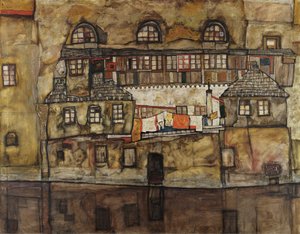 Parede de uma casa junto ao rio de Egon Schiele