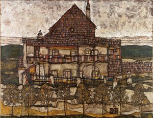 Casa com Telha Telha Antiga Casa II, 1911 de Egon Schiele
