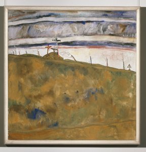 Kalvarienberg (pintura sobre tela) de Egon Schiele