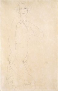 Menina nua; Madchenakt, 1912 de Egon Schiele