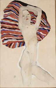 Nu contra material colorido, 1911