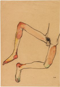 Abdômen masculino nu, 1910. de Egon Schiele