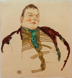Retrato de um homem gordo de Egon Schiele