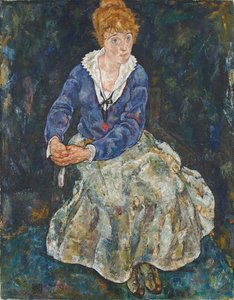Retrato de Edith Schiele, esposa do artista, 1918. de Egon Schiele