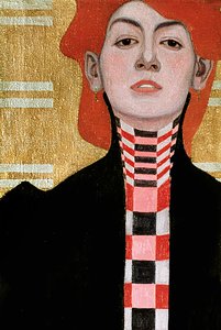 Retrato de uma mulher, 1909 (óleo) (detalhe de 282394) de Egon Schiele