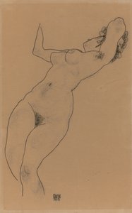 Nude reclinado; Mentir, 1918