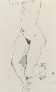 Mulher correndo, 1913 de Egon Schiele