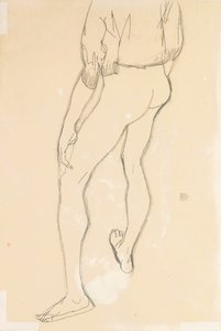 Nu masculino em pé, 1913 de Egon Schiele