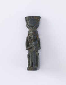 Figura de Ísis e Hórus, possivelmente Período Ptolemaico, 305-30 aC (faiança)