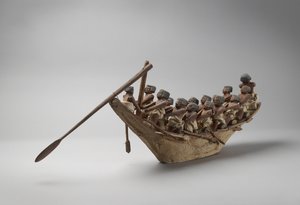 Barco funerário modelo, de Beni Hasan, provavelmente o Império do Meio, c.2060-1786 (mídia mista)