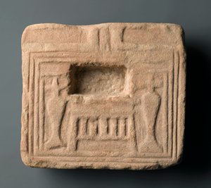 Mesa de oferta, possivelmente de El Hassaiah (arenito) de Egyptian