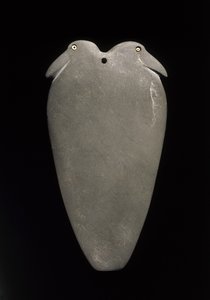 Paleta com dois pássaros, final do período Naqada II até o início do período Naqada III (3500-3050 aC) de Edfu, província de Assuã (ardósia) de Egyptian