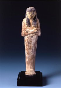 Figura Shabti (pedra pintada) de Egyptian
