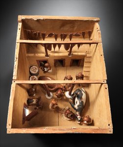 Modelo de uma casa de abate do túmulo de Meketre, c.1981-1975 aC (madeira, tinta, gesso)