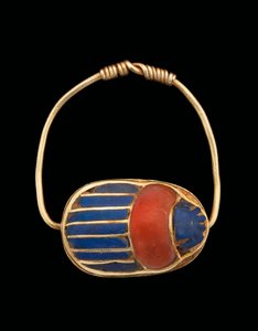 Anel de dedo para escaravelho, Reino Médio de Egyptian 12th Dynasty