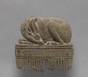 Pente com gazela, c.1391-1353 aC de Egyptian 18th Dynasty