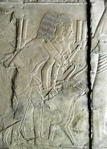 Antiquite egípcio: conecta desde o túmulo de Kha em Het (Khaemhat) inspetor de sótãos e escriba à corte de Amenophis III (TT57) representando homens oferecendo cabeças de beterraba como oferenda. 18ª dinastia. 1530-1290 AC. Vallee des Nobles. Luxor, Cisjor de Egyptian 18th Dynasty