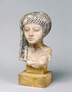 Cabeça da Princesa Amarna, c.1353-37 AC (calcário) de Egyptian 18th Dynasty