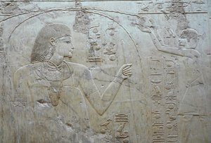 Cena de libação, túmulo de Ramose de Egyptian 18th Dynasty