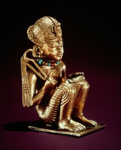 Pingente representando Amenófis III, do túmulo de Tutancâmon, Novo Reino (ouro) (ver também 148198)