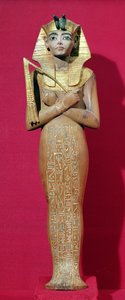 Shabti figura do rei do túmulo de Tutancâmon (c.1370-1352 aC) Novo reino (madeira pintada)