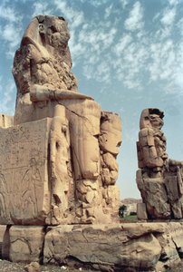 Os Colossos de Memnon, estátuas de Amenhotep III, c.1375-1358 aC