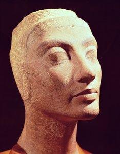 Cabeça inacabada de Nefertiti, Novo Reino, c.1365-49 aC (quartzito)