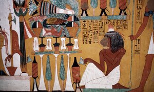 Pintura mural, Túmulo de Sennedjem, Vale dos Reis, Luxor, Tebas (Património Mundial da UNESCO) de Egyptian 18th Dynasty