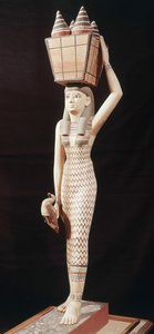 Mulher carregando ofertas, New Kingdom (madeira pintada)