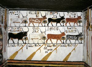 Egipto, Tebas, Luxor, Vale das Rainhas, Túmulo de Nefertari, Anexo à antecâmara, Pinturas Murais, Livro Ilustrado dos Mortos, Capítulo 89 de Egyptian 19th Dynasty