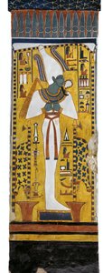 Egipto, Tebas, Luxor, Vale das Rainhas, Túmulo de Nefertari, pintura mural de Osíris na câmara de enterro da 19ª dinastia de Egyptian 19th Dynasty