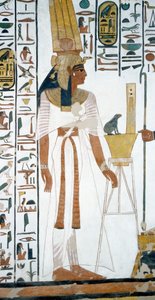 Nefertari, detalhe dos afrescos da segunda câmara do Túmulo de Nefertari, Vale das Rainhas, Luxor, Tebas (Lista do Património Mundial da Unesco