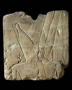 O Faraó Ramsés II e o Deus Amun ... de Egyptian 19th Dynasty