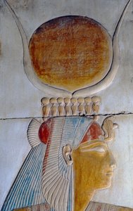 Perfil de Ísis, Templo de Seti I, Abidos de Egyptian 19th Dynasty