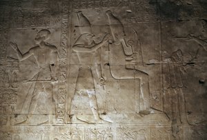 Relevo, Templo de Seti I, Abydos, Egito, civilização egípcia, Novo Reino, Dinastia XIX (foto) de Egyptian 19th Dynasty