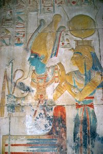 Alívio de Osiris e Isis, New Kingdom (pintura de parede)