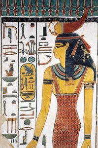 A deusa Selkis, fresco, entrada do vestíbulo, Túmulo de Nefertari (QV66), Vale das Rainhas, Tebas (Lista do Património Mundial da Unesco) de Egyptian 19th Dynasty