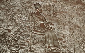 O grande templo de Abu Simbel de Egyptian 19th Dynasty
