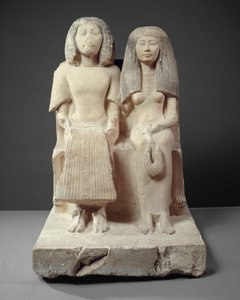 Yuny e sua esposa Renenutet, c.1280 aC (calcário pintado)