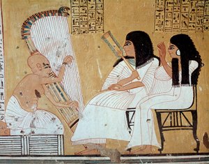 Músicos (fresco de Egyptian 20th Dynasty