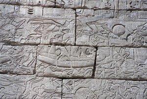 O povo do mar, Batalha Naval de Ramsés III, Medinet Habu, 1195-64 aC