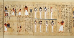 Papiro mitológico de Imenemsaouf, Terceiro Período Intermediário, c.1000 aC (papiro pintado) (detalhe)
