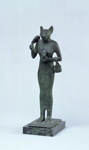 Estatueta da deusa Bastet, Terceiro Período Intermediário (bronze)