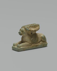 Amuleto de coelho (faiança vidrada) de Egyptian 26th Dynasty