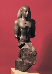 Estátua de Iahmes Saneith, funcionário público de alta patente, período Saite, c.570-526 aC (xisto)