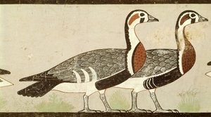 Gansos de Meidum, da tumba de Nefermaat e Atet, Reino Antigo, c.2620 aC (estuque pintado)